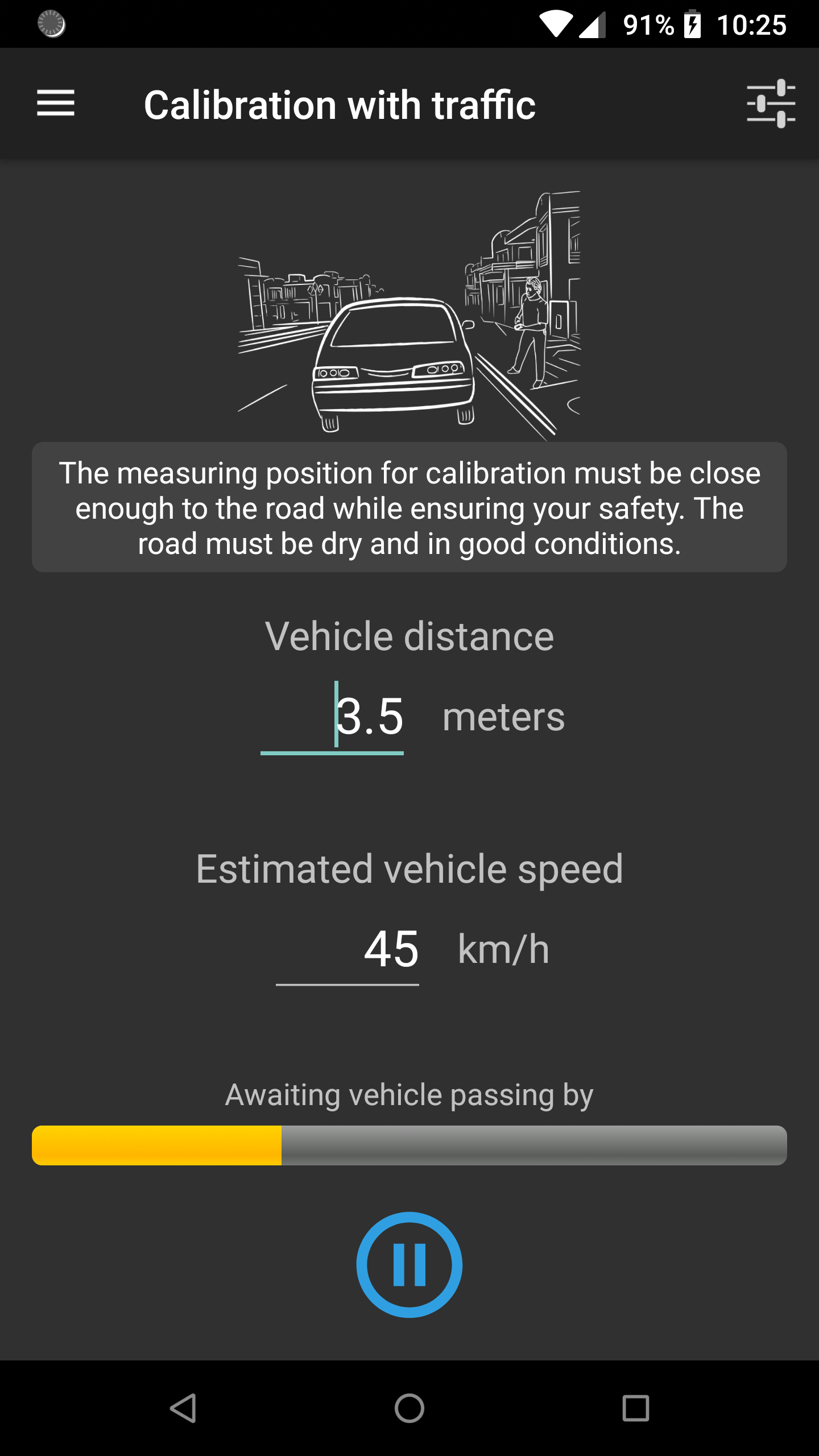 Empty calibration