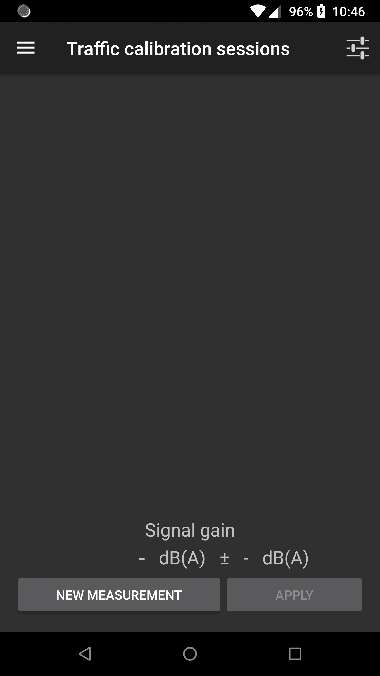 Empty calibration